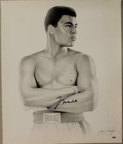 Muhammad Ali Authentic Signed 20X24 Lithograph Autographed PSA/DNA #I98992