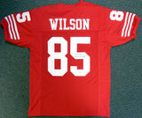 49ERS MIKE WILSON AUTOGRAPHED SIGNED RED JERSEY "4X SB CHAMPS!" PSA/DNA 104071
