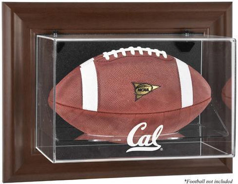 California Bears Brown Framed Wall-Mountable Football Display Case