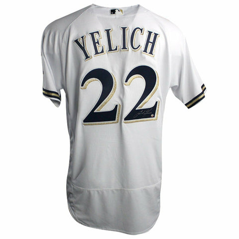 CHRISTIAN YELICH Autographed Milwaukee Brewers Authentic White Jersey STEINER