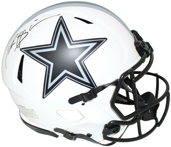 Deion Sanders Autographed Dallas Cowboys Authentic Lunar Helmet BAS 34180