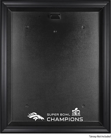 Denver Broncos Black Framed Jersey Super Bowl 50 Champs Logo Display Case