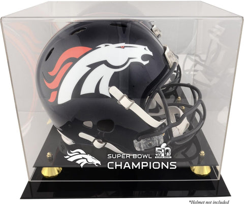 Denver Broncos Golden Classic Helmet Super Bowl 50 Champs Logo Case