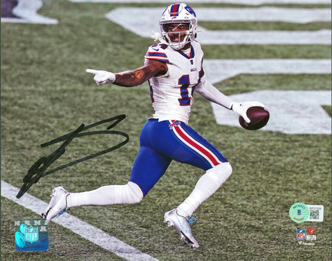 Bills Stefon Diggs Authentic Signed 8x10 Horizontal Touchdown Photo BAS Witness