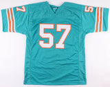 Dwight Stephenson Signed Miami Dolphins Jersey Inscribed "HOF 98" (Beckett)