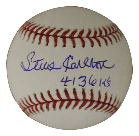 Steve Carlton Autographed Philadelphia Phillies OML Baseball 4136 Ks JSA 30576