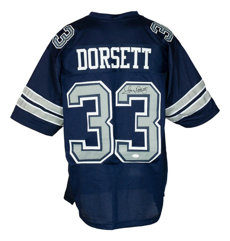 Tony Dorsett Signed Custom Blue Pro-Style Football Jersey JSA ITP