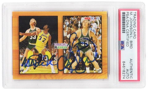 Larry Bird & Magic Johnson autographed 1994 NBA Hoops Card #MB1 - (PSA/DNA)