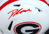 D'Andre Swift Autographed Georgia Bulldogs Lunar Speed Mini Helmet-BeckettW Holo