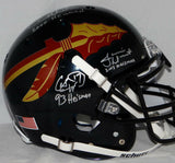 Weinke Ward Winston Heisman Signed Seminoles Black F/S ProLine Helmet-JSA W Auth