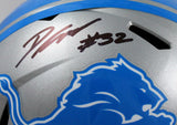 D'Andre Swift Autographed Detroit Lions F/S Speed Helmet-Beckett W Hologram