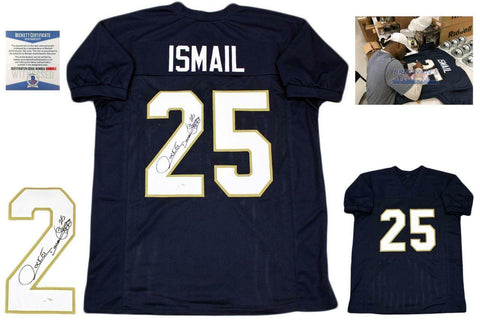 Raghib Rocket Ismail Autographed SIGNED Jersey - Navy - Beckett Authentic