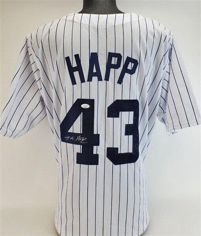 J A Happ New York Yankee Signed Jersey (JSA COA) 2008 World Series Champ Pitcher