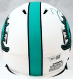 Jaylen Waddle Autographed Miami Dolphins Lunar Speed Mini Helmet-Fanatics *Teal