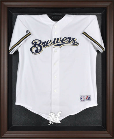 Milwaukee Brewers Brown Framed Logo Jersey Display Case - Fanatics Authentic