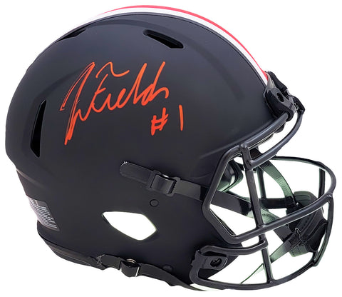 JUSTIN FIELDS AUTOGRAPHED OHIO STATE ECLIPSE FULL SIZE AUTH HELMET BECKETT
