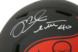 Mike Alstott Signed Tampa Bay Buccaneers Authentic Eclipse Helmet BAS 31197