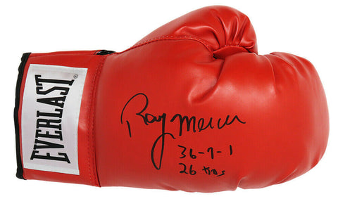 RAY MERCER Signed Everlast Red Boxing Glove w/36-7-1, 26 KO's - SCHWARTZ