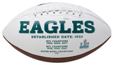 Miles Sanders Signed Philadelphia Eagles Logo Football (JSA COA) Penn State R.B.