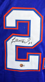 Fred Taylor Autographed Blue College Style Jersey- Beckett W Hologram *Black