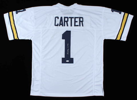 Anthony Carter Signed Michigan Wolverines Jersey (JSA COA) Vikings Wide Receiver