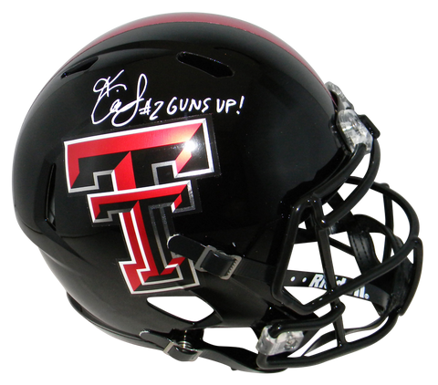 KEKE COUTEE SIGNED AUTOGRAPHED TEXAS TECH RED RAIDERS FULL SIZE SPEED HELMET JSA
