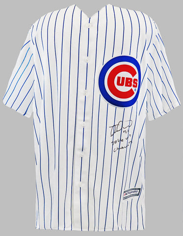 Miguel Montero Signed Cubs Majestic Rep Baseball Jersey w/2016 Champs - (SS COA)