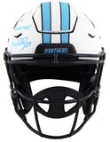 Panthers Luke Kuechly Keep Pounding Signed Lunar Speed Flex Full Size Helmet BAS