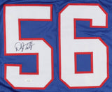 Darryl Talley Signed Buffalo Bills Blue Jersey (JSA COA) 2xPro Bowl Linebacker