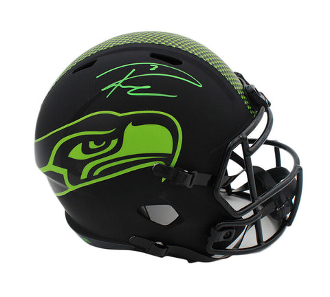 Russell Signed Seattle Seahawks Speed Full Size Eclipse NFL Helmet w/Green Ink