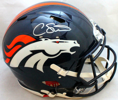 Courtland Sutton Signed Denver Broncos F/S Authentic Speed Helmet- BA W Hologram