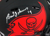Brad Johnson Autographed Buccaneers Eclipse Speed Mini Helmet- Beckett W *Silver