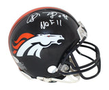 Shannon Sharpe Autographed/Signed Denver Broncos Mini Helmet HOF BAS 31550