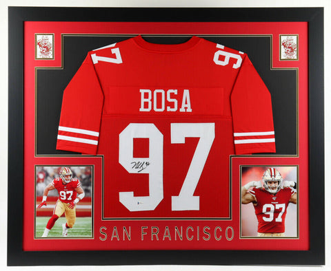 Nick Bosa Signed San Francisco 49ers 35" x 43" Framed Jersey (Beckett COA)