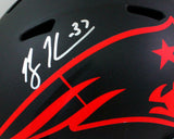 Rodney Harrison Autographed NE Patriots Eclipse F/S Helmet- Beckett W *Silver