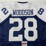 Autographed/Signed Darren Woodson Dallas Thanksgiving Day Jersey JSA COA