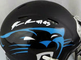 Derrick Brown Autographed Carolina Panthers AMP Speed Mini Helmet - JSA W Auth