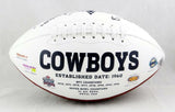 Dat Nguyen Signed Dallas Cowboys Logo Football w/ Insc - Jersey Source Auth