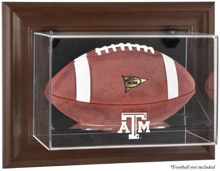 Texas A&M Aggies Brown Framed Wall-Mountable Football Display Case