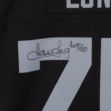 Frmd Howie Long Las Vegas Raiders Signed M&N Black Replica Jersey & HOF 00 Insc