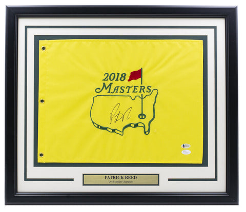 Patrick Reed Signed Framed 2018 Masters Golf Flag JSA