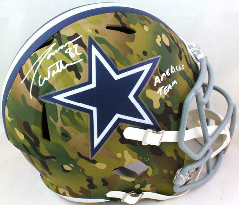 Jason Witten Autographed Cowboys Camo Speed F/S Helmet w/insc- Beckett W *White