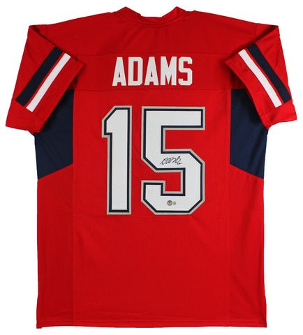 Fresno State Davante Adams Authentic Signed Red Pro Style Jersey BAS Witnessed