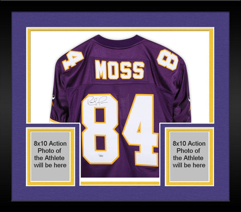 FRMD Randy Moss Minnesota Vikings Signed Mitchell & Ness Purple Authentic Jersey