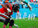 Mike Gesicki Autographed Miami Dolphins Jump Over 8x10 HM Photo- Beckett W*White
