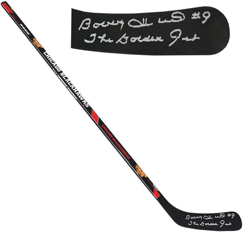 Bobby Hull Signed Blackhawks Franklin 48" F/S Hockey Stick w/Golden Jet (SS COA)