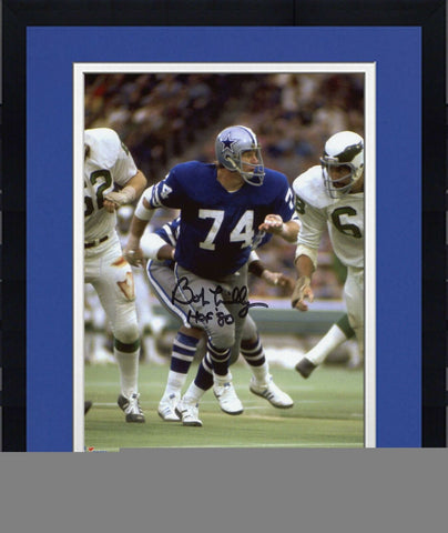 FRMD Bob Lilly Dallas Cowboys Signed 8'' x 10'' Action Photo with "HOF 80" Inc