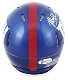 Giants Michael Strahan Authentic Signed Speed Mini Helmet BAS Witnessed