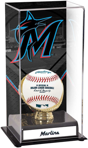 Miami Marlins Sublimated Display Case with Image