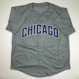 Autographed/Signed ANDRE DAWSON Chicago Grey Baseball Jersey JSA COA Auto